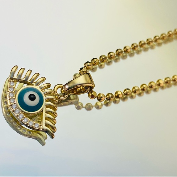 Evil Eye Necklace & Earrings - Picture 2 of 12
